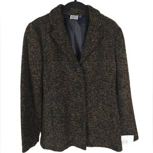 NWT KEREN Hart WOOL Blend Lined Jacket Coat Blazer 4 Button with Pockets Size XS